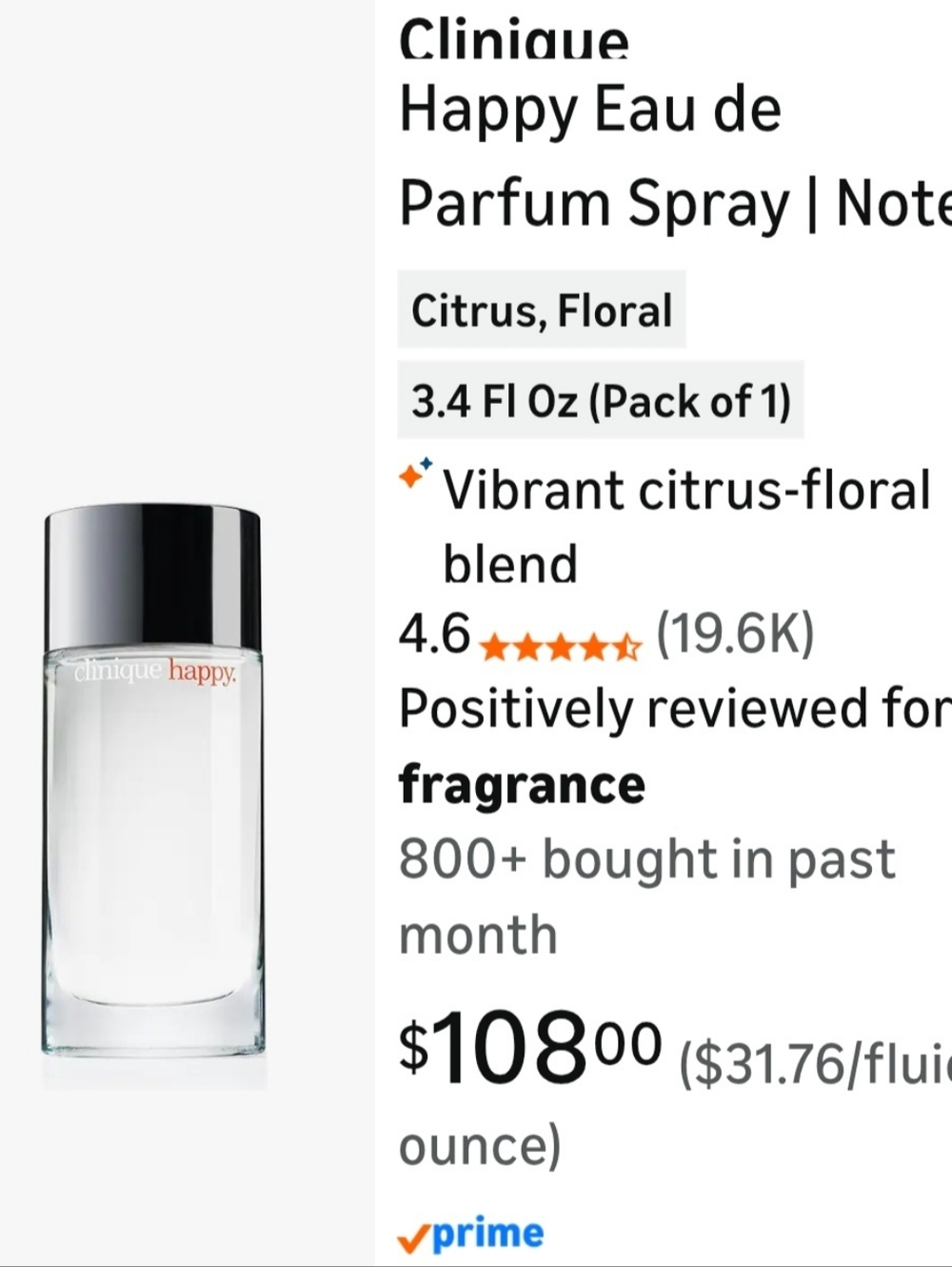 Clinique Happy Perfume, Large Size, New - Picture 3 of 7